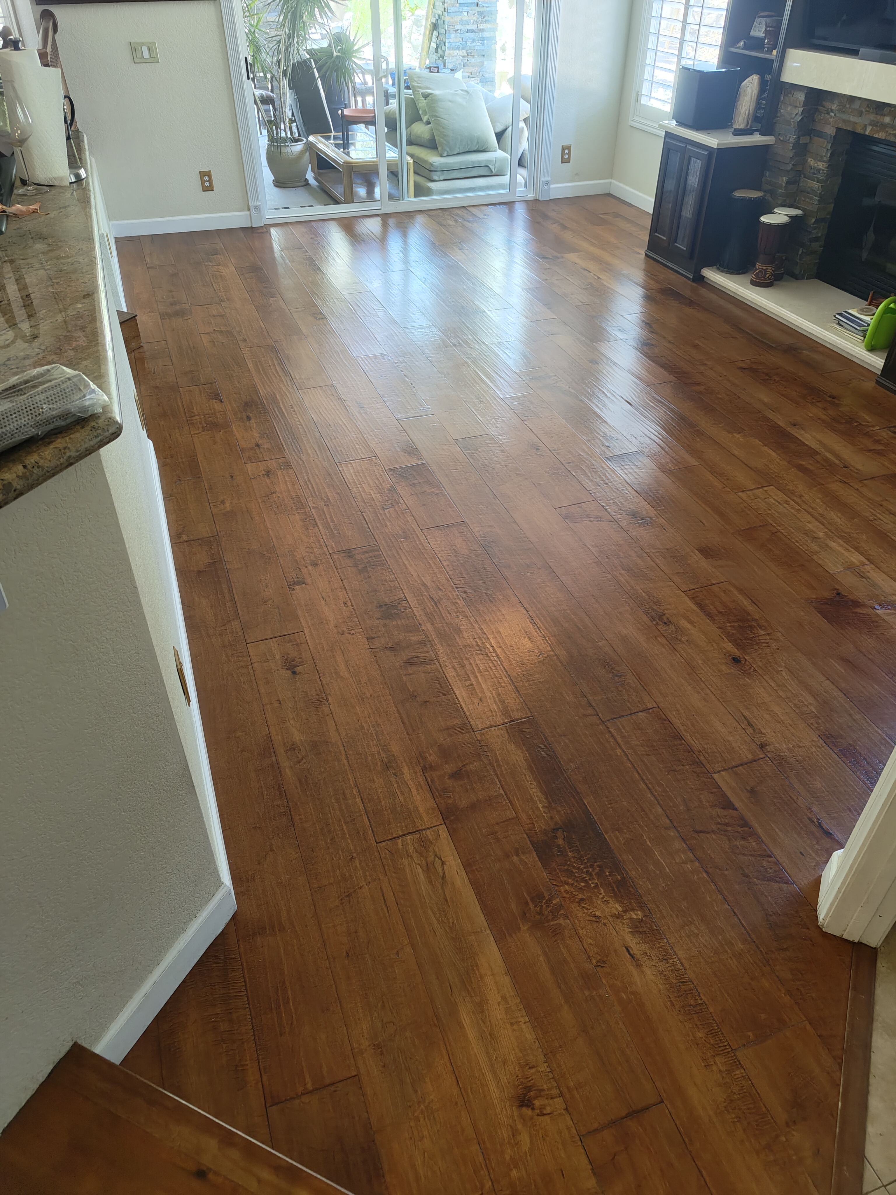 Hardwood floor refinishing and polishing