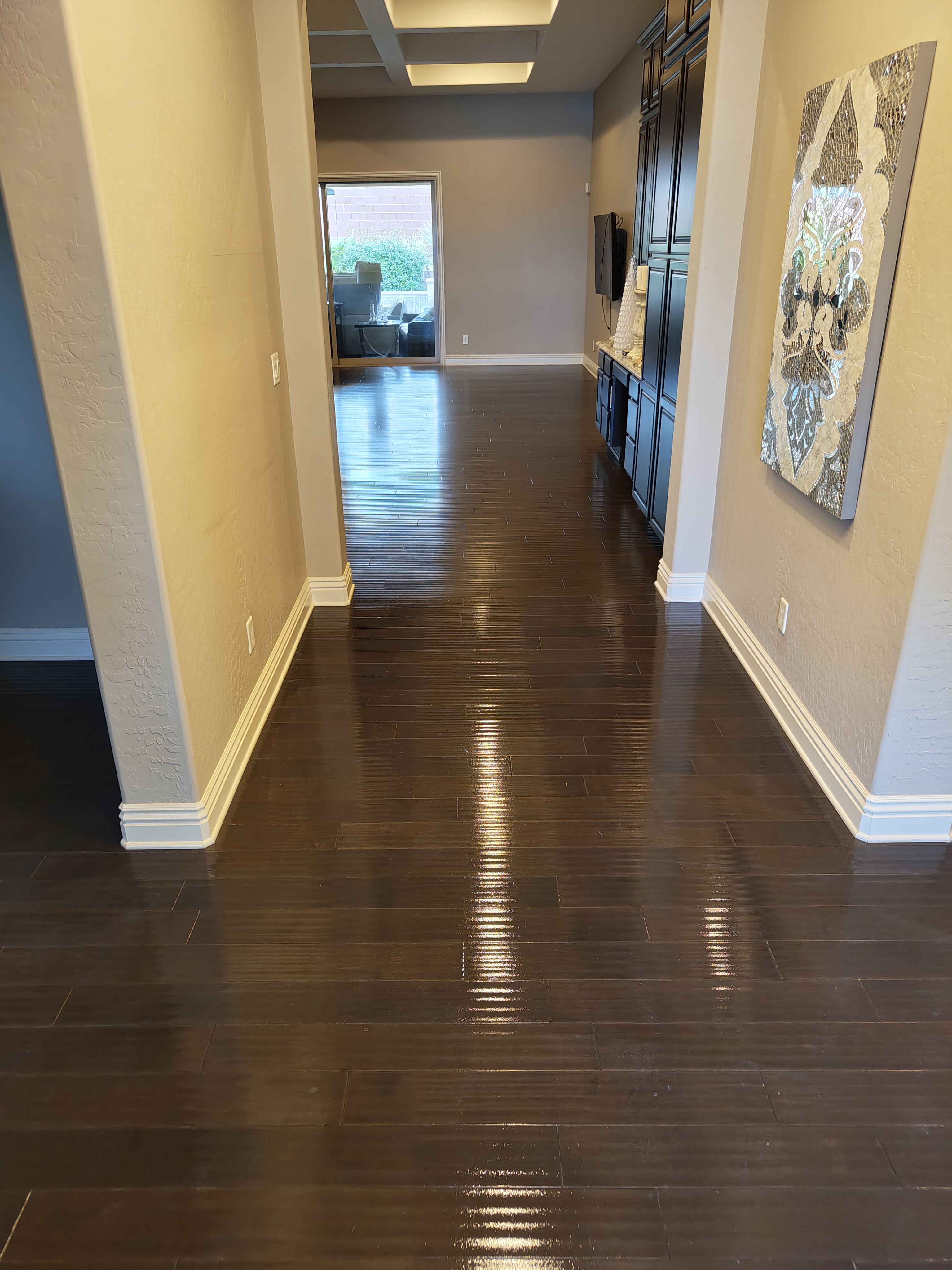 Hardwood floor refinishing and polishing